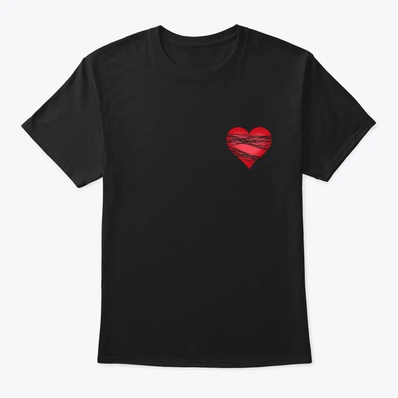 Threaded Heart Designed T-Shirt 