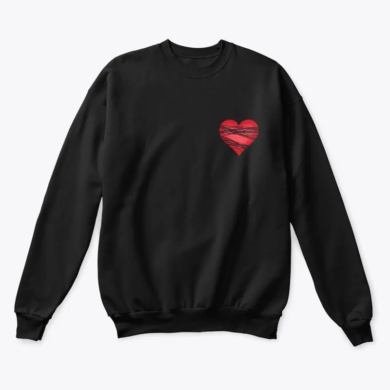 Threaded Heart Designed T-Shirt 