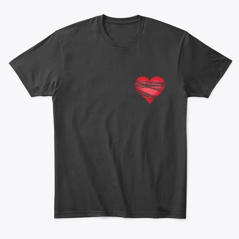 Threaded Heart Designed T-Shirt 