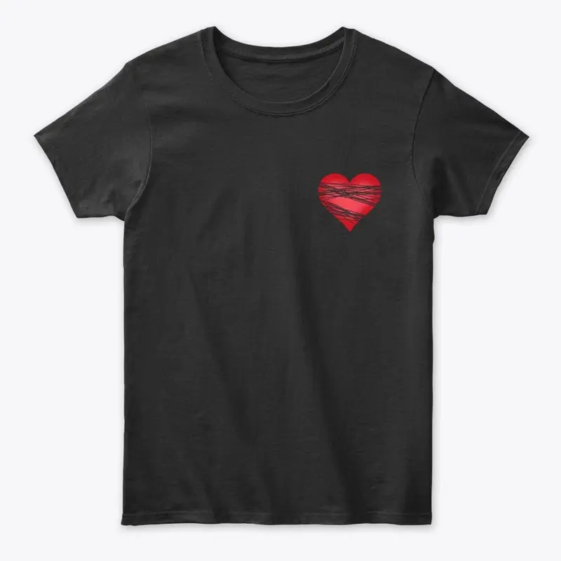 Threaded Heart Designed T-Shirt 